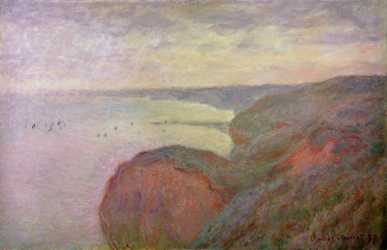 Penhascos íngremes perto de Dieppe, 1897. de Claude Monet