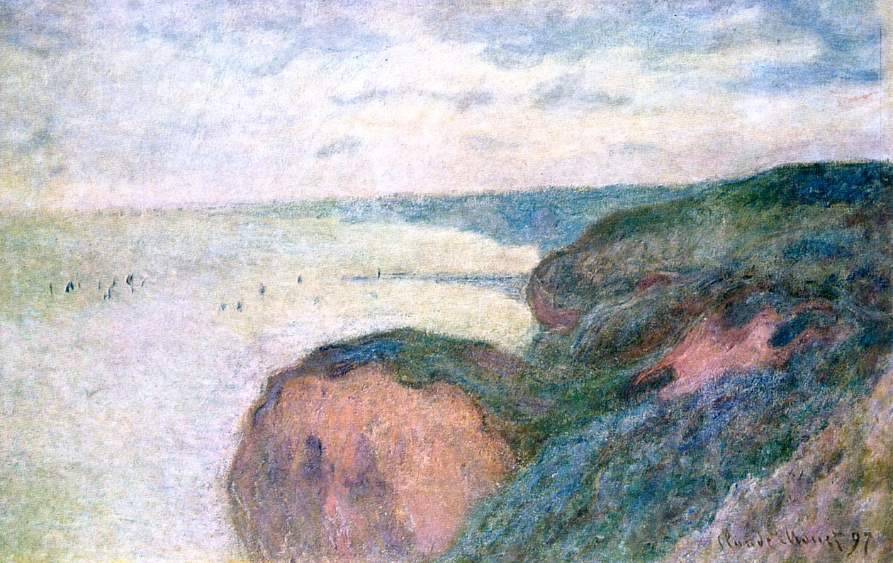Penhascos íngremes perto de Dieppe, 1897 de Claude Monet