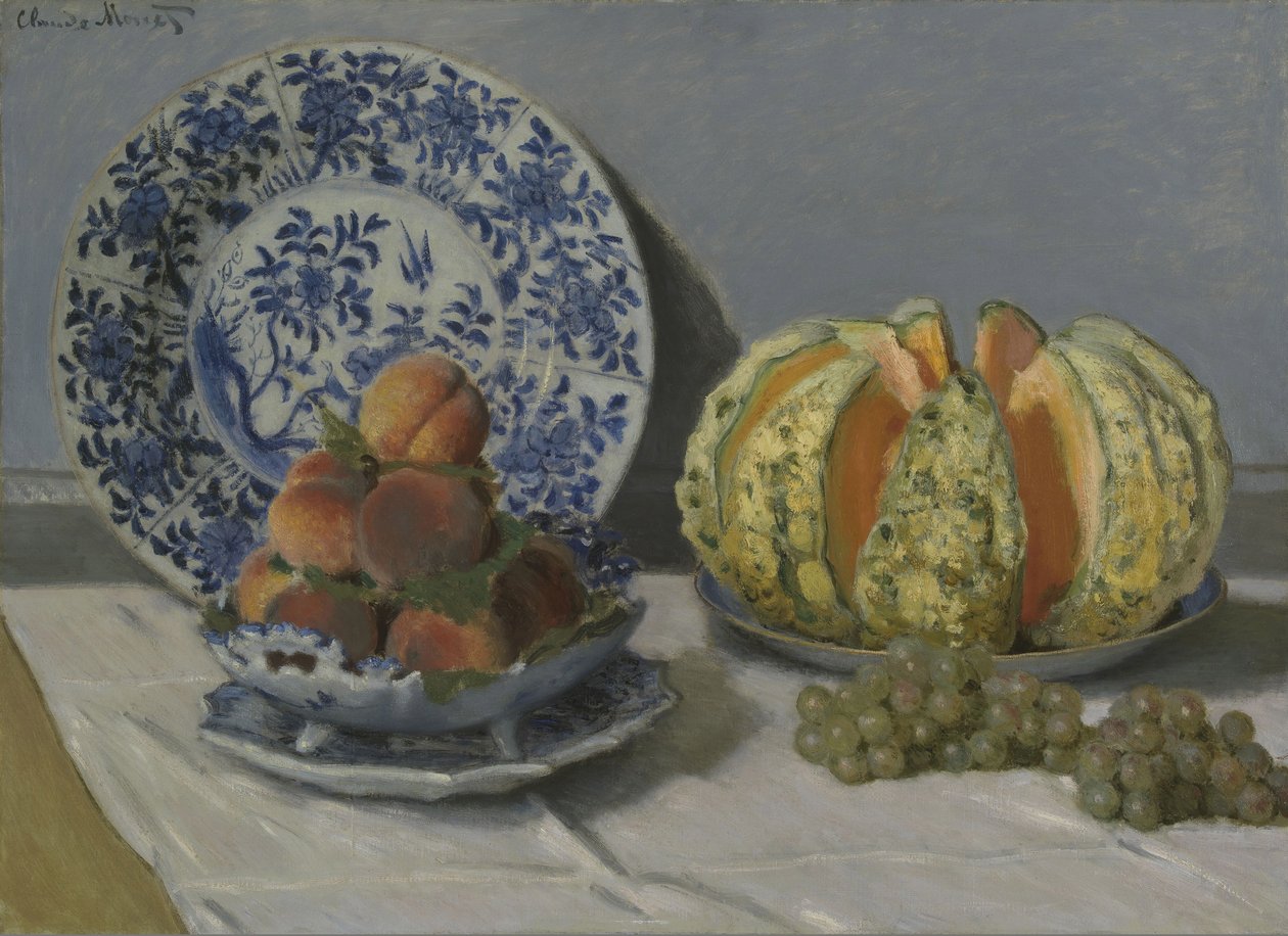 Ainda-vida com melão de Claude Monet