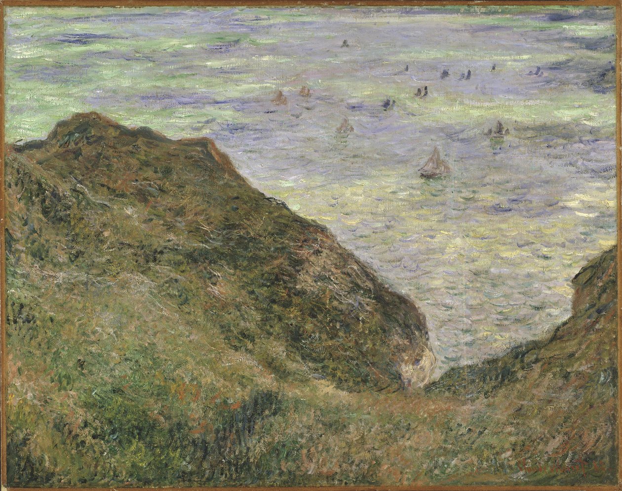 Sur la falaise a Pourville - No penhasco de Pourville - Monet, Claude (1840-1926) - 1882 - Óleo sobre tela - 64x82 - Nationalmuseum Stockholm de Claude Monet