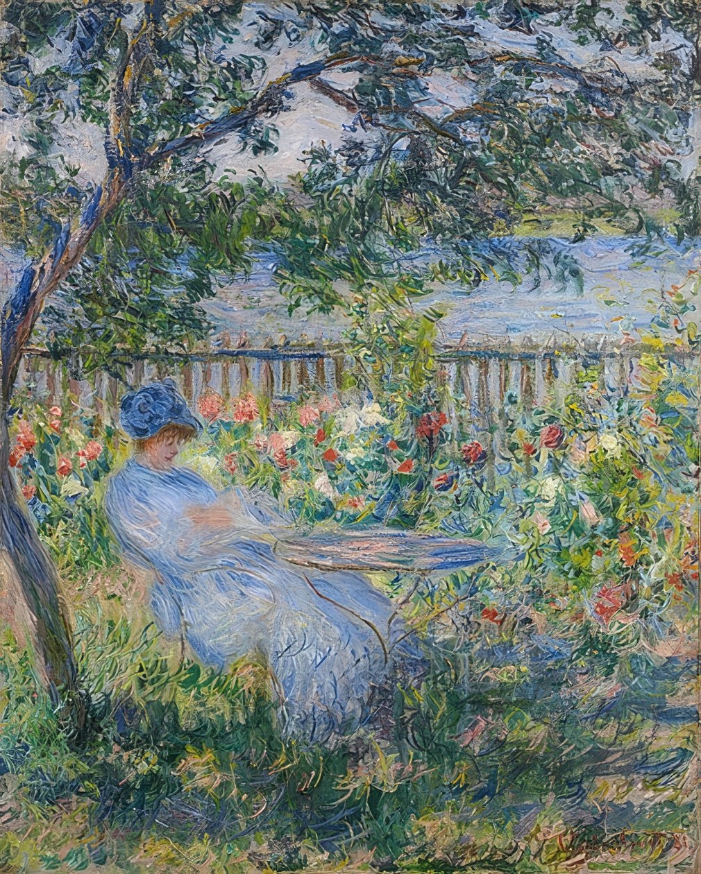 Terrasse em Vétheuil. 1881 de Claude Monet