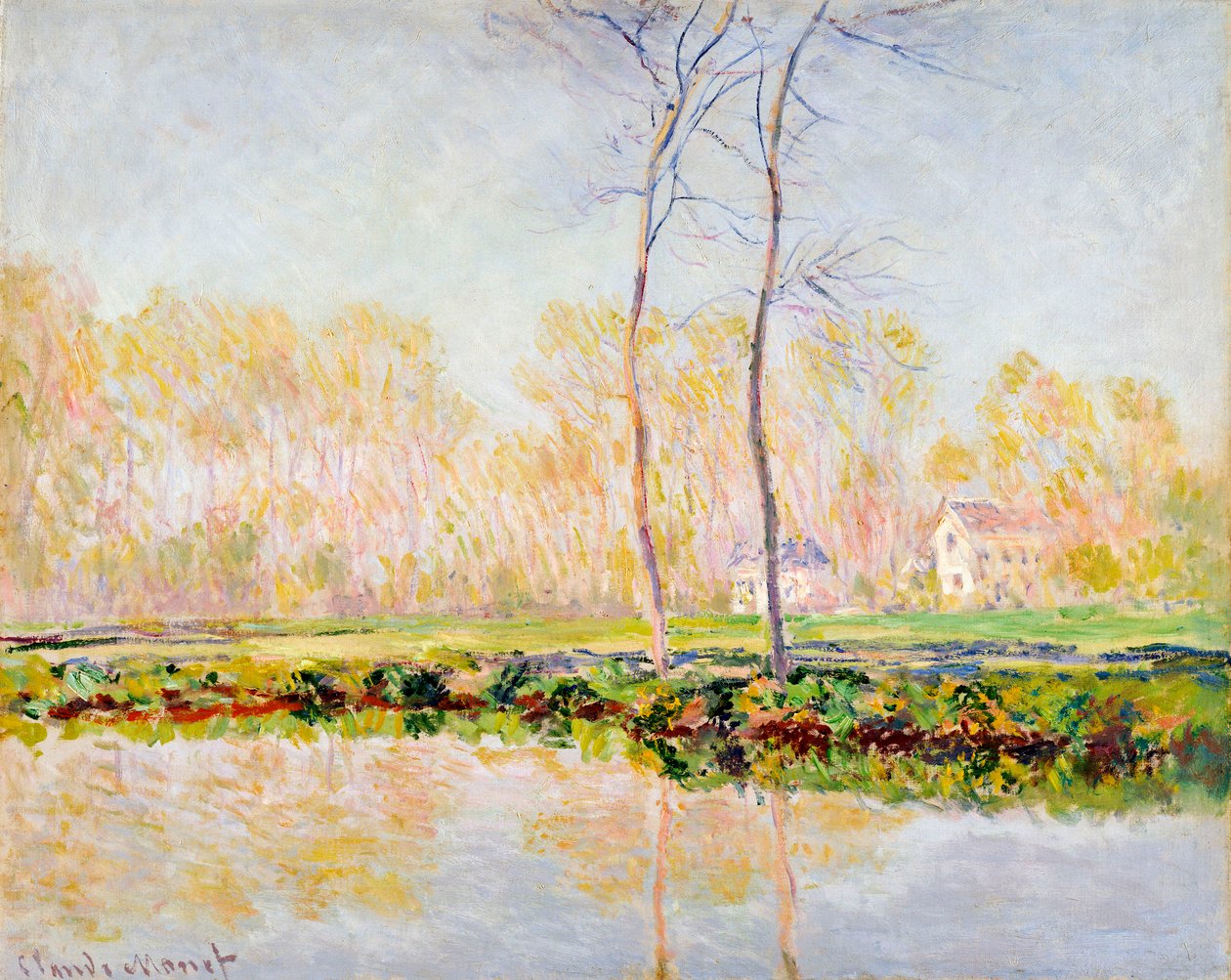 As margens do rio Epte em Giverny, 1887 de Claude Monet