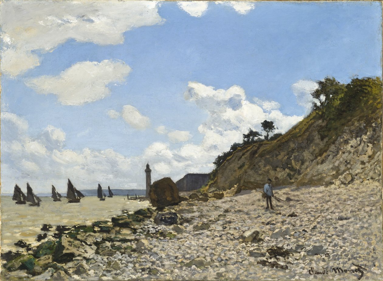 A praia de Honfleur, 1864-1866 de Claude Monet