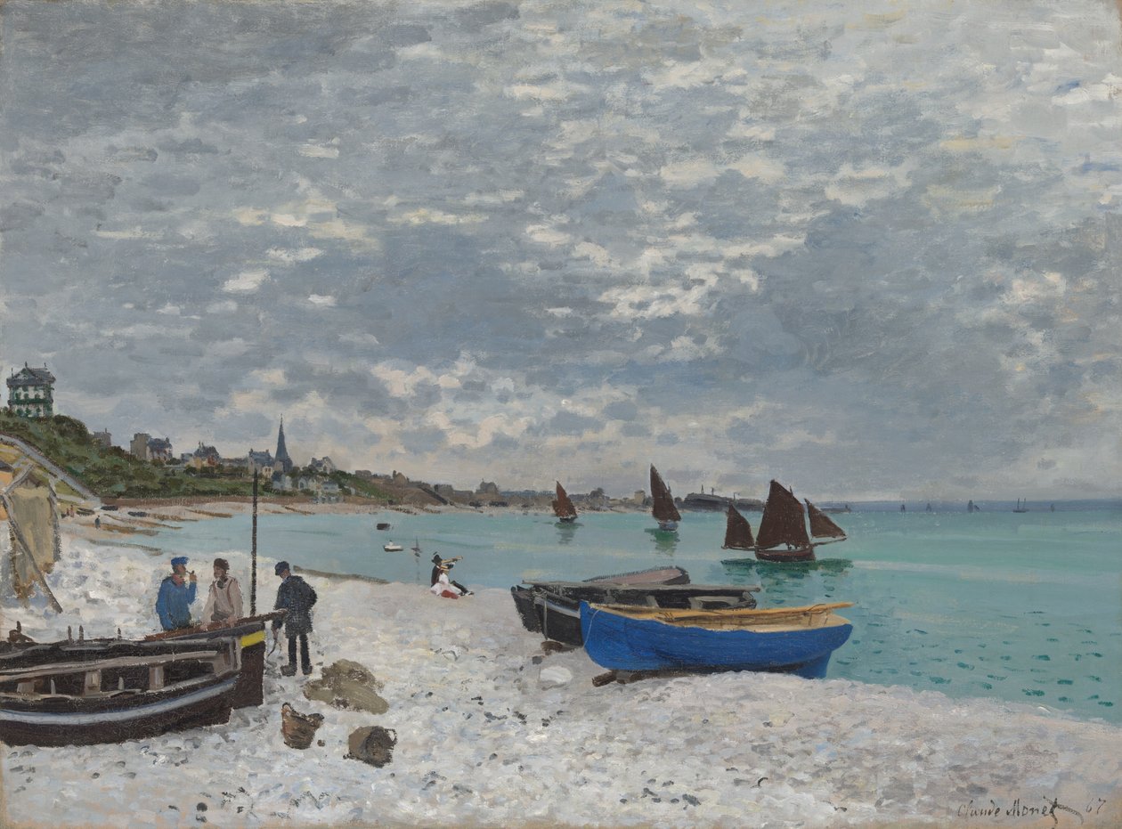 A praia de Sainte-Adresse de Claude Monet
