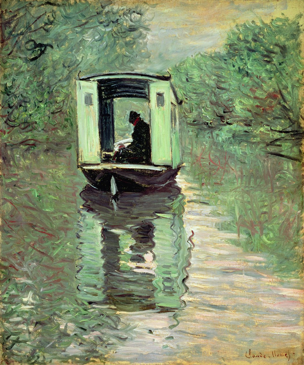 O estúdio do barco, 1876 de Claude Monet