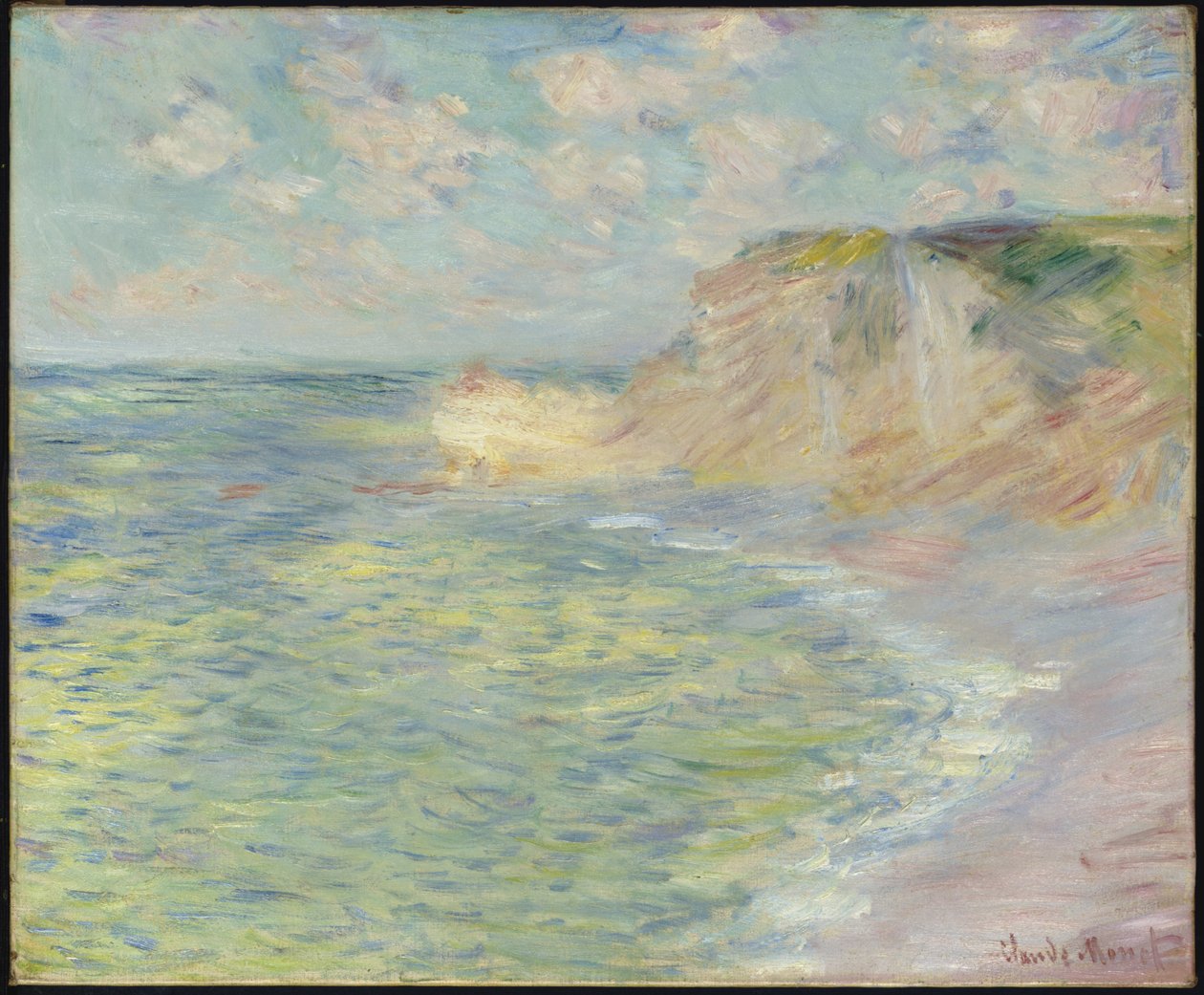 O penhasco acima, 1885 de Claude Monet