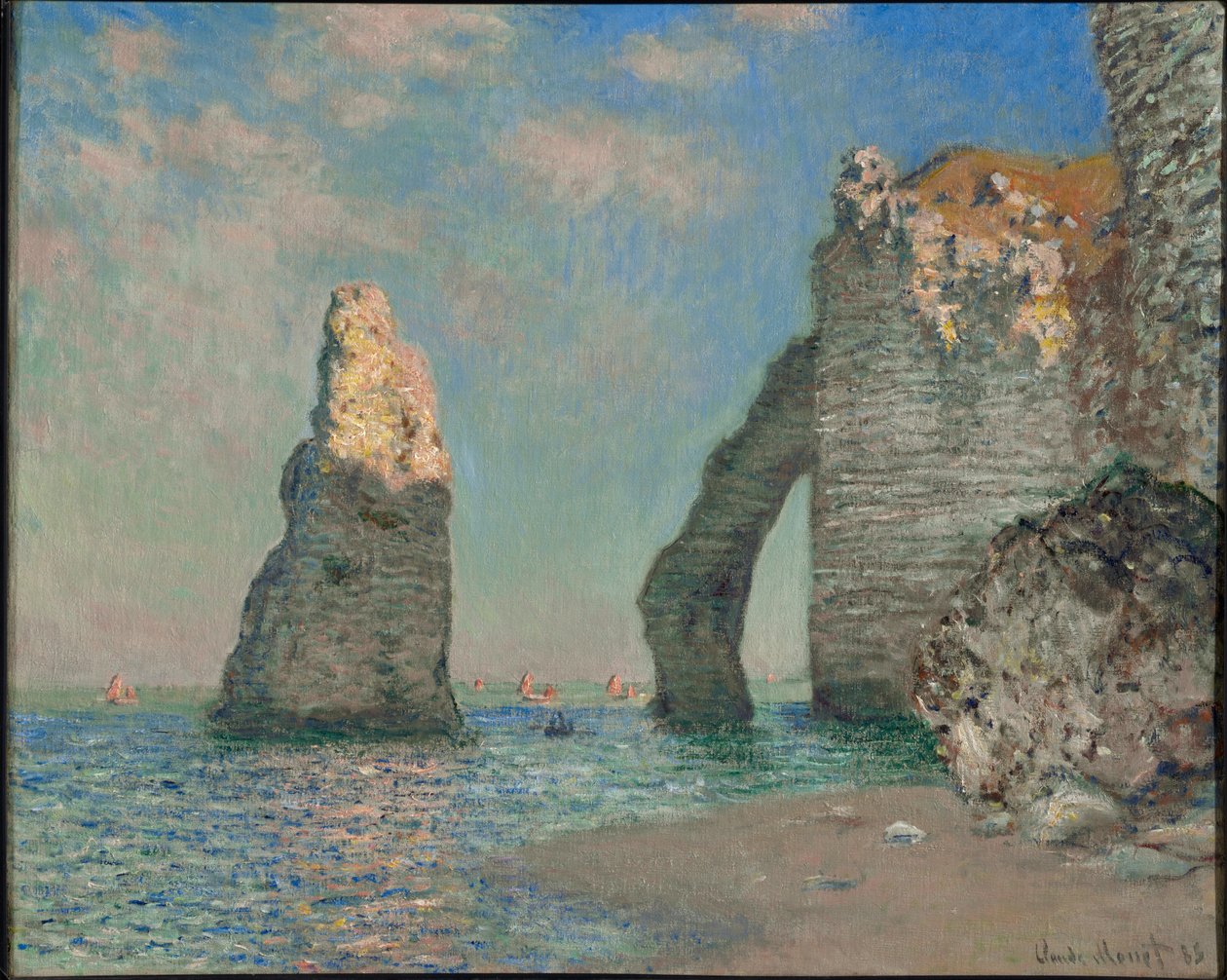 As falésias de Étretat de Claude Monet