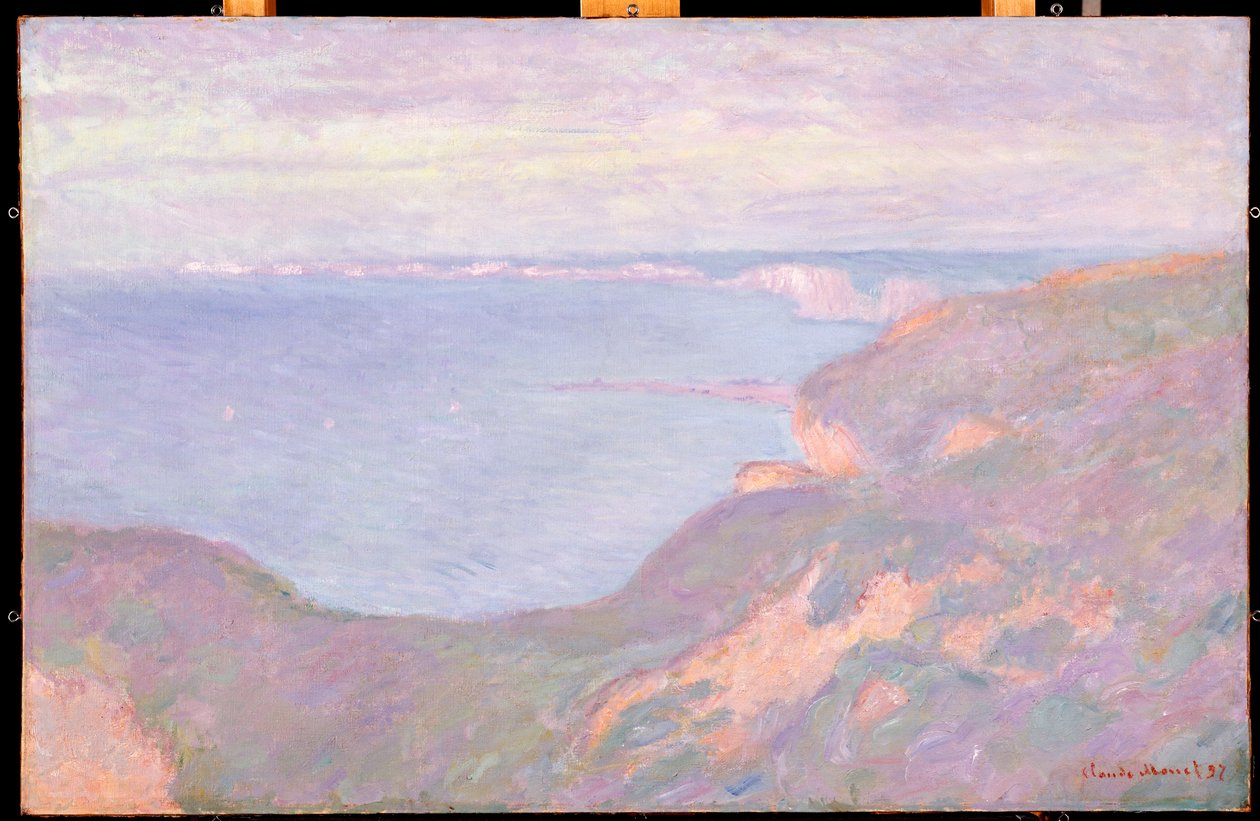 Os penhascos perto de Dieppe, 1897 de Claude Monet