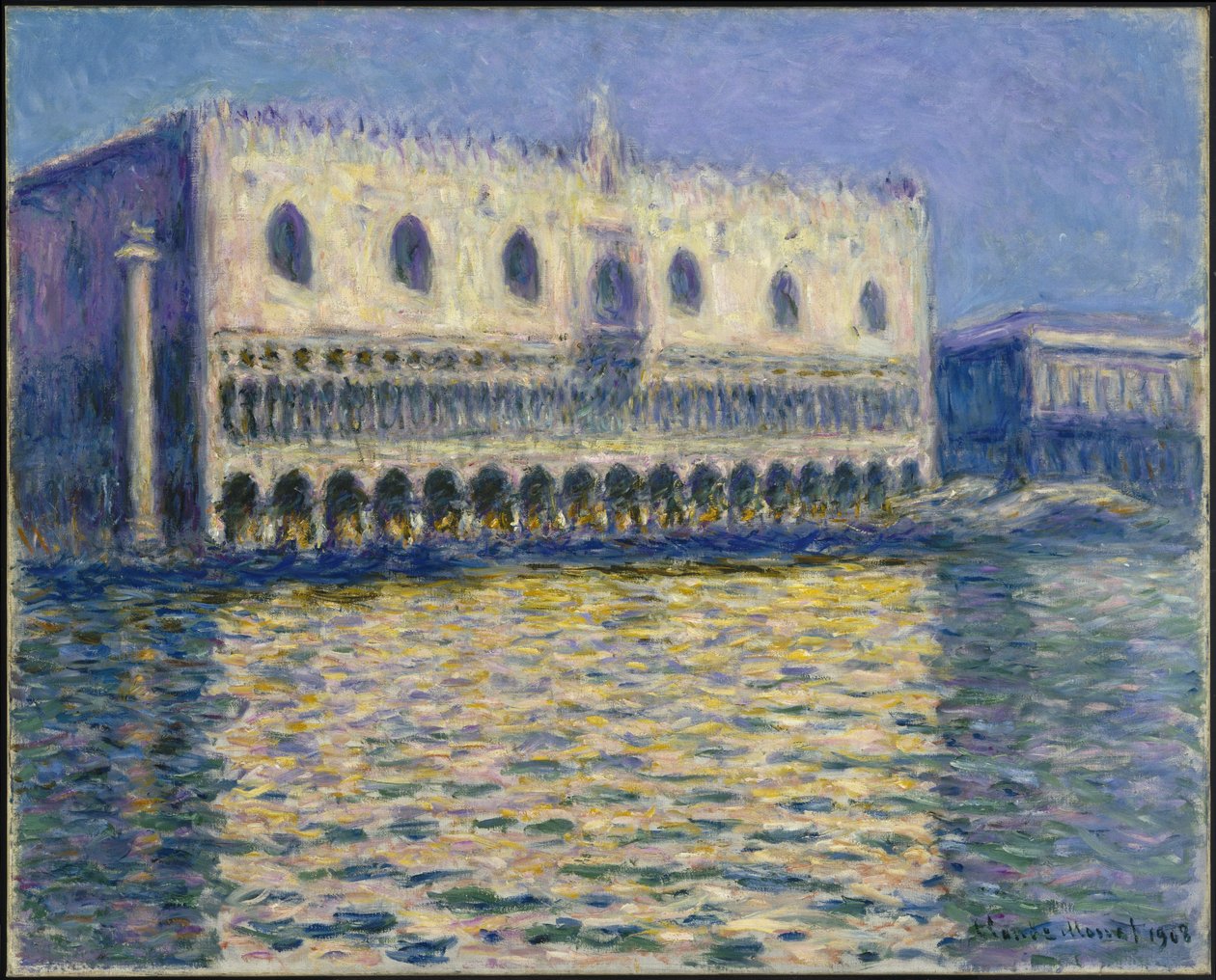 O Palácio dos Doges (O Palácio Ducal) de Claude Monet