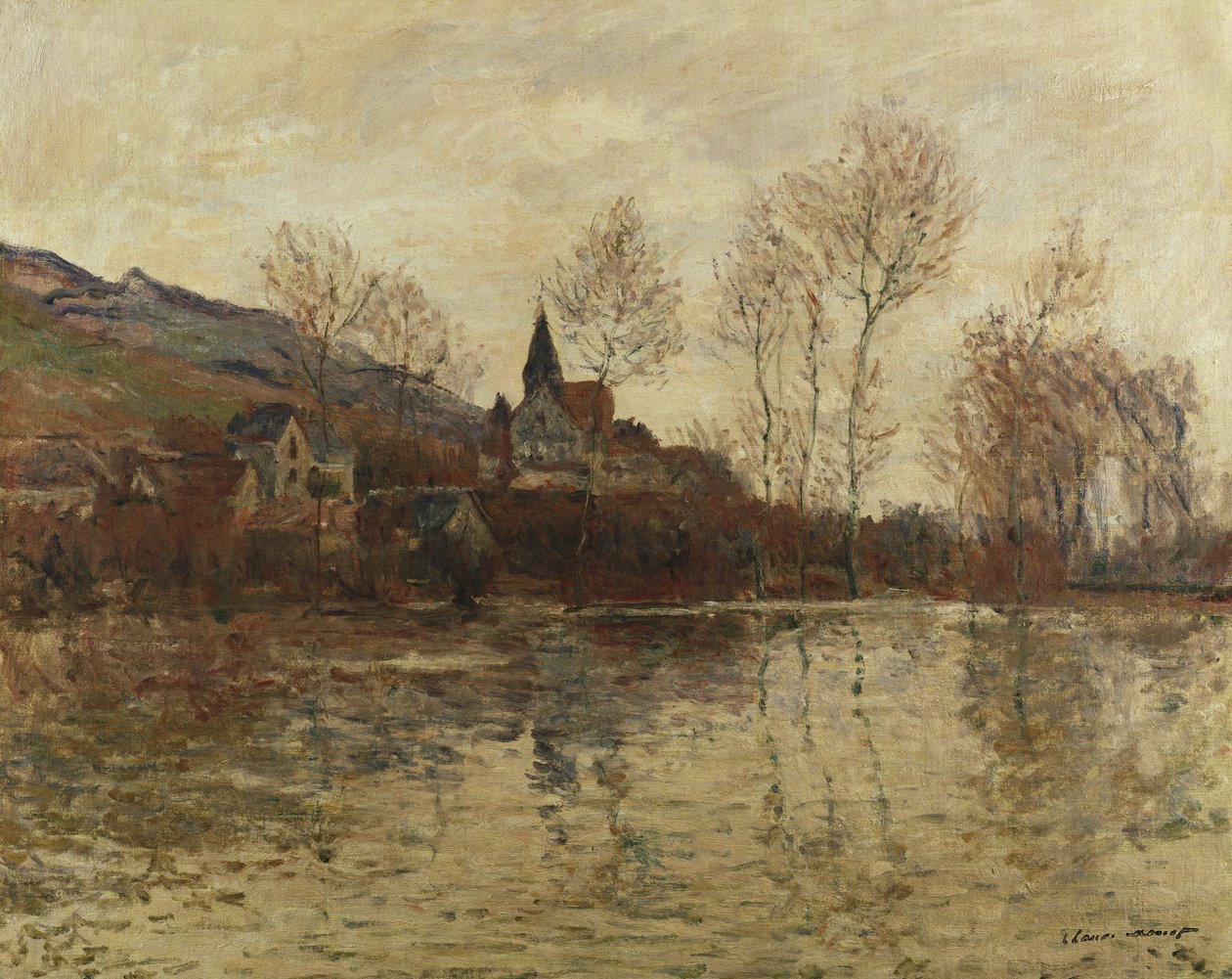 O dilúvio em Giverny, c.1886 de Claude Monet