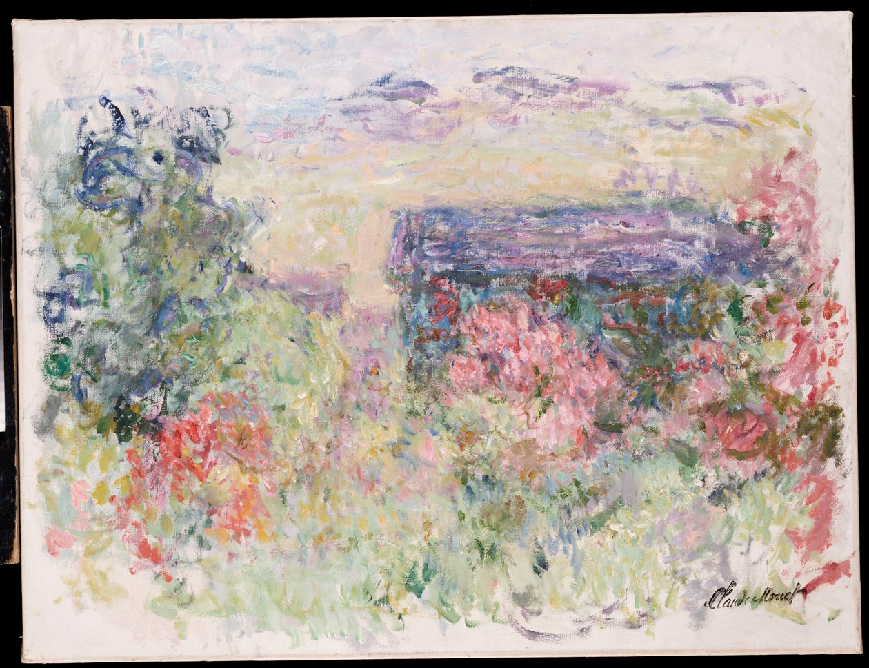 A Casa Através das Rosas, c.1925-26 de Claude Monet