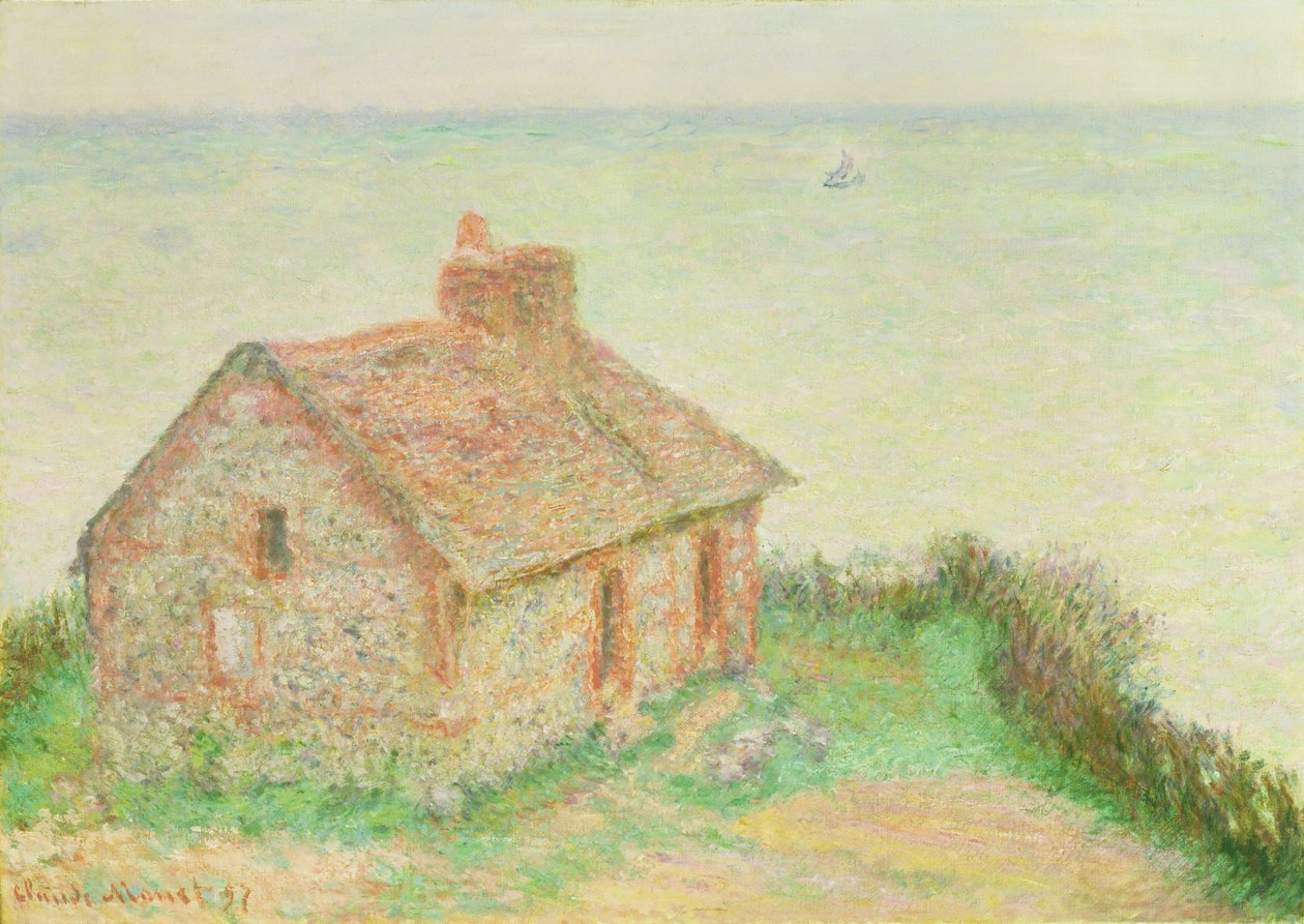 A Casa de Douanier, Efeito Rosa, 1897 de Claude Monet