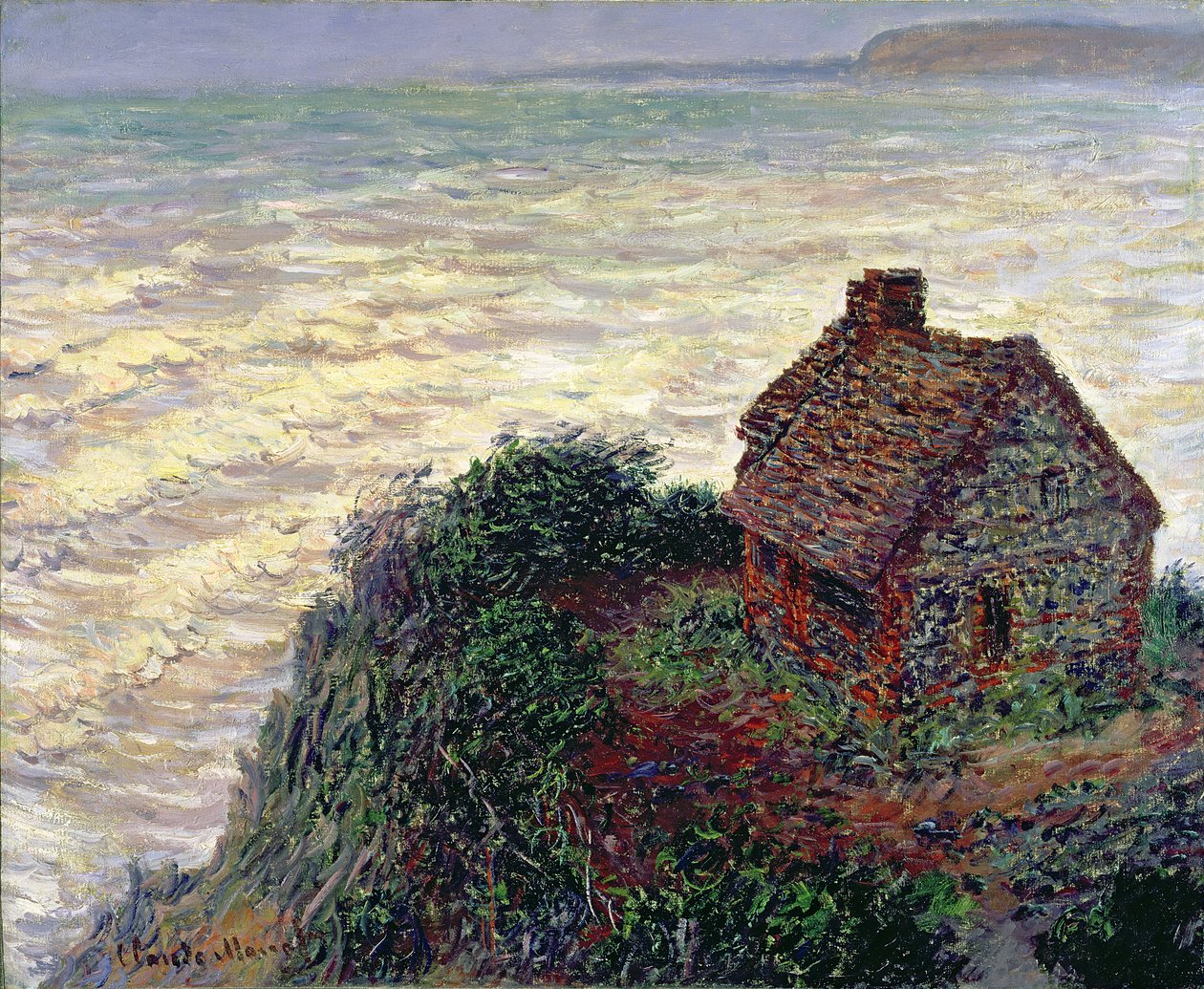 A casa do oficial de alfândega, Varengeville, 1882 de Claude Monet