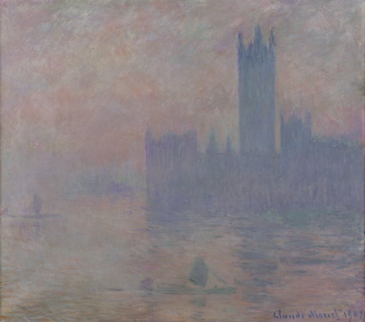 As Casas do Parlamento, Londres, 1903 de Claude Monet