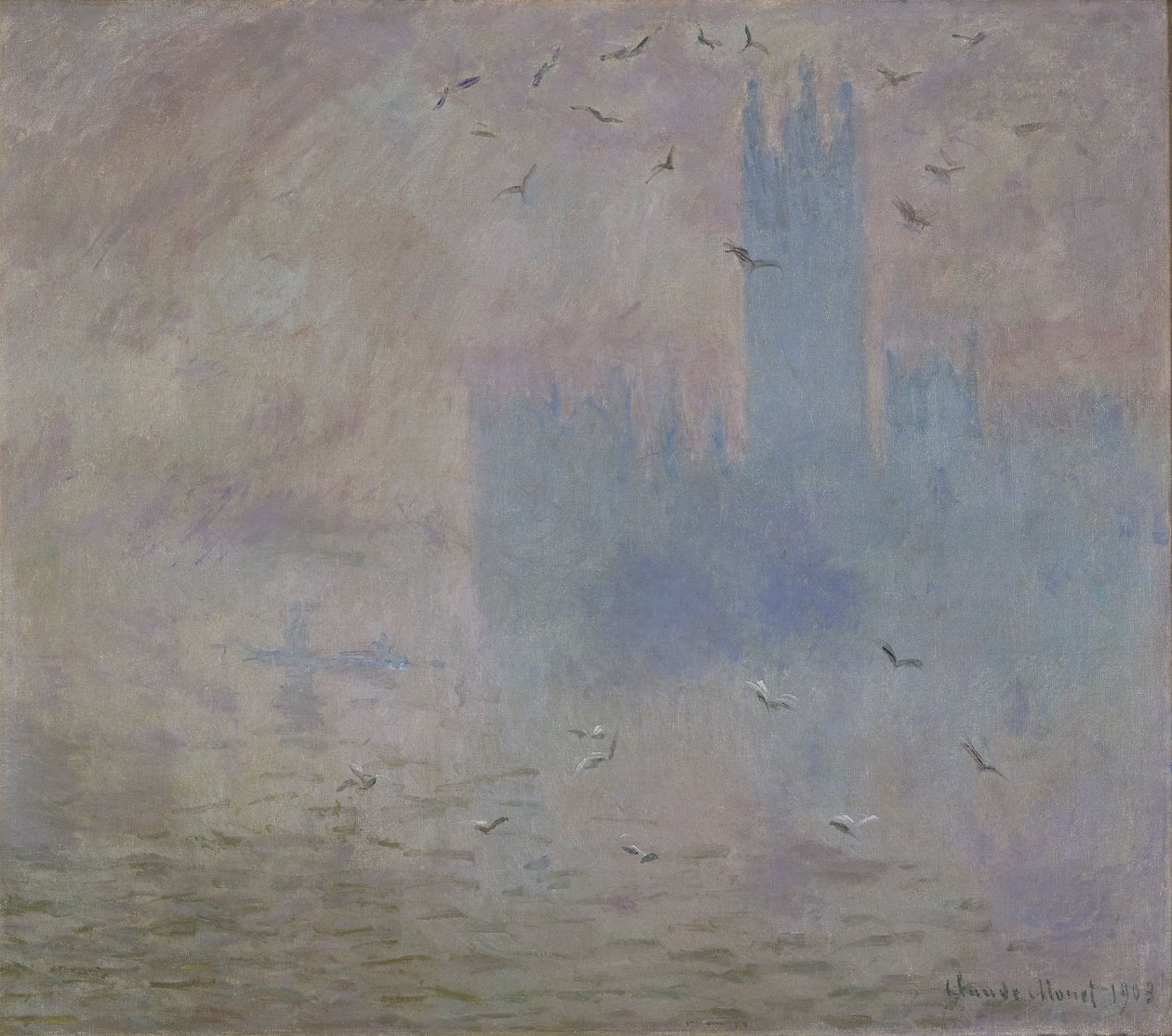As Casas do Parlamento, Gaivotas de Claude Monet