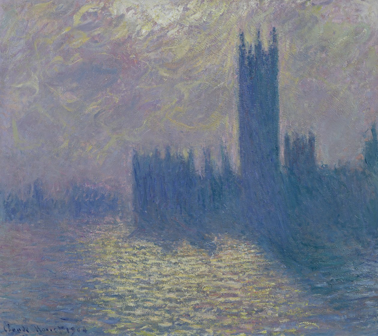 As Casas do Parlamento, Stormy Sky, 1904 de Claude Monet