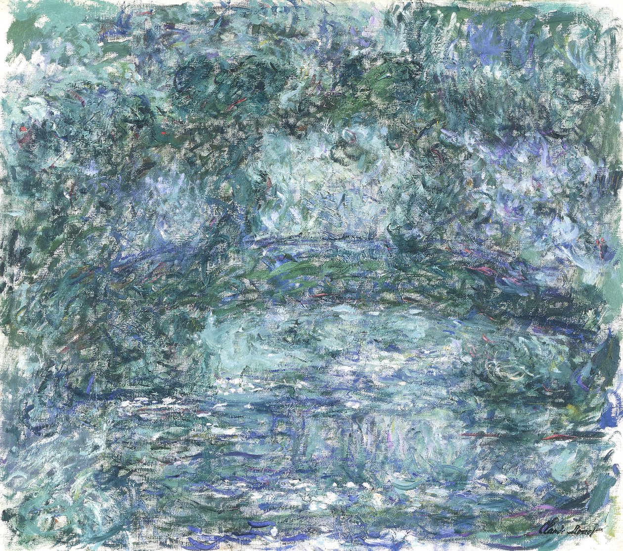 A ponte japonesa; A ponte japonesa, c.1918-1924 de Claude Monet