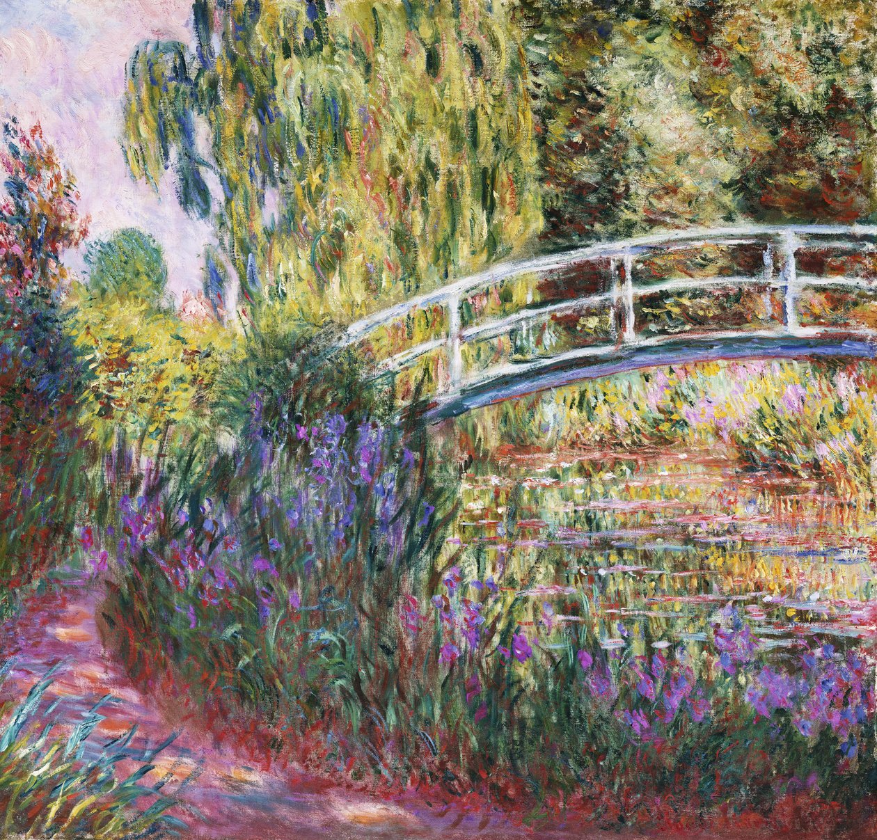 A ponte japonesa, lago com lírios de água de Claude Monet