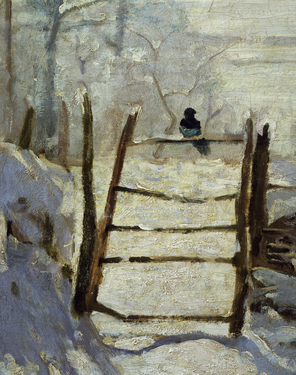 A Magpie (detalhe) de Claude Monet