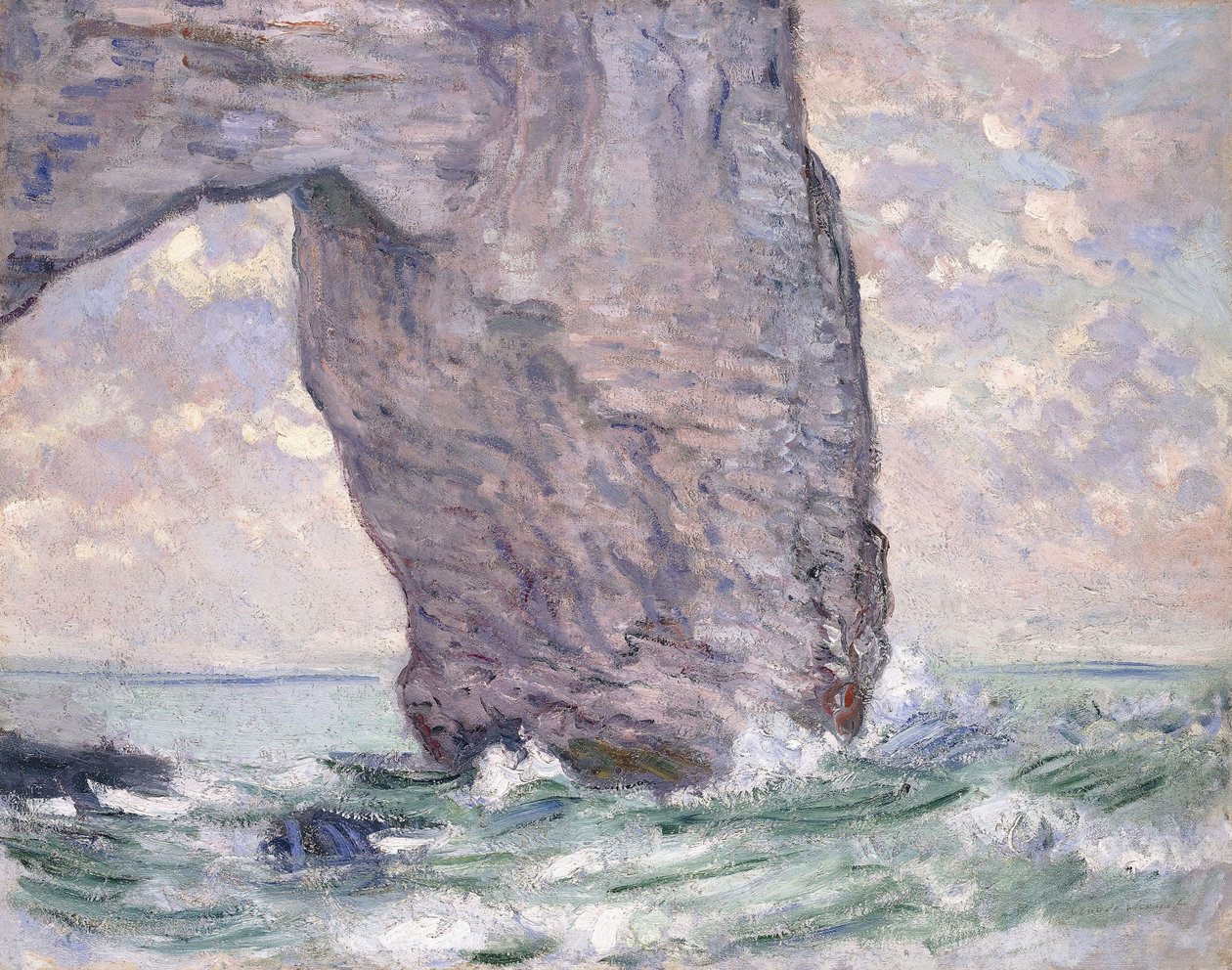 O Manneporte visto de baixo, 1883 de Claude Monet