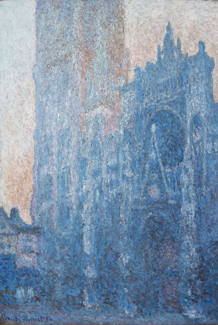 O portal da catedral de Rouen na luz da manhã, 1894 de Claude Monet