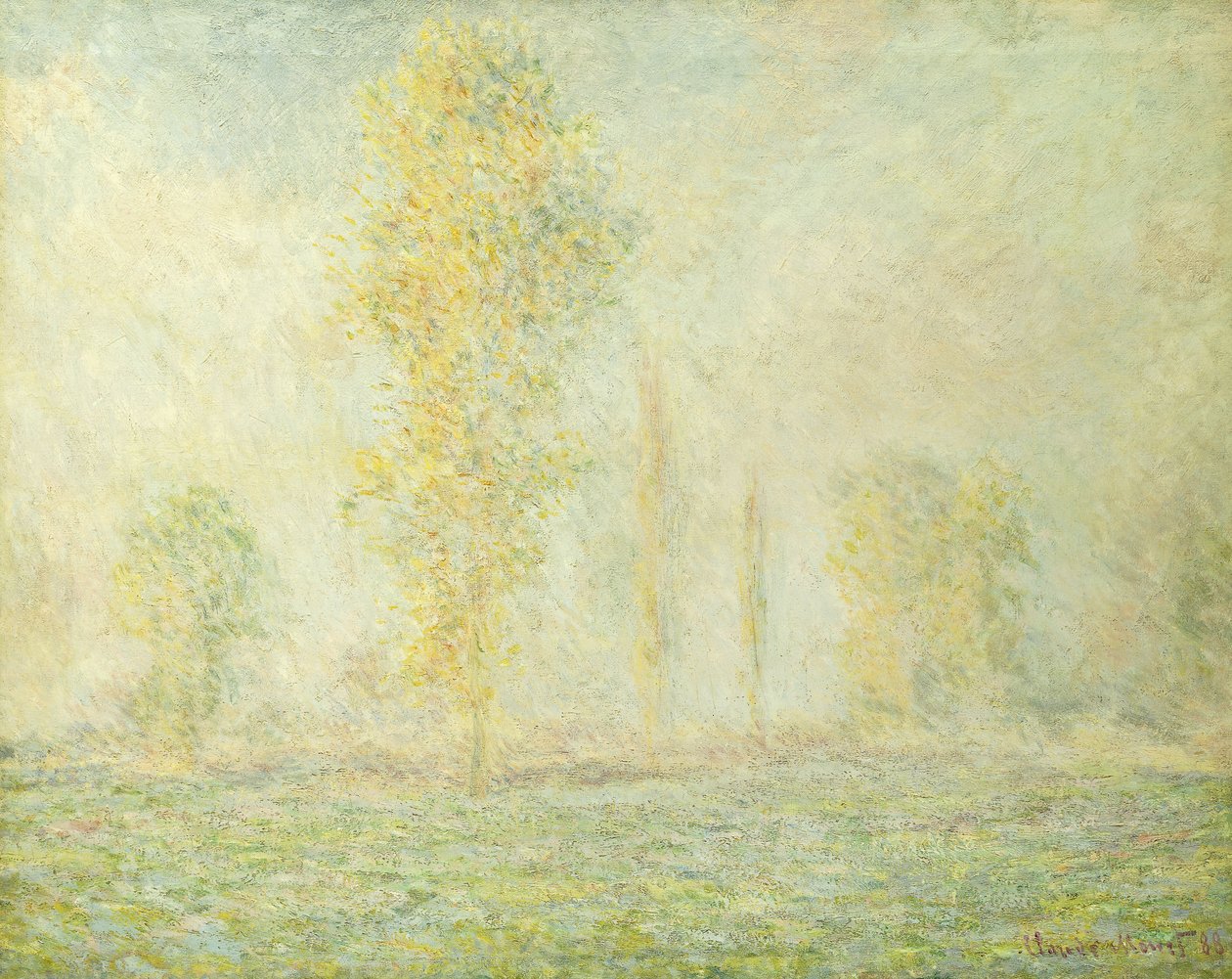 A pradaria em Giverny; La Prairie a Giverny, 1888 de Claude Monet