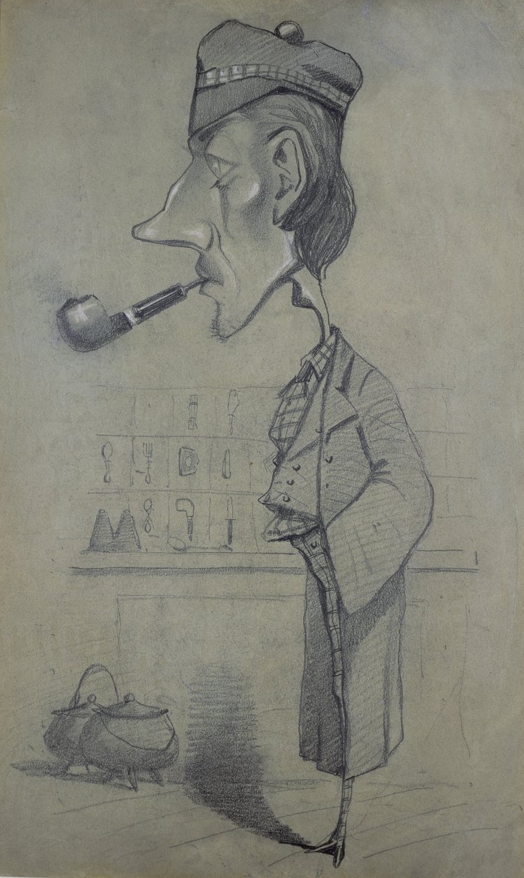 O escocês com um cachimbo, 1857 de Claude Monet