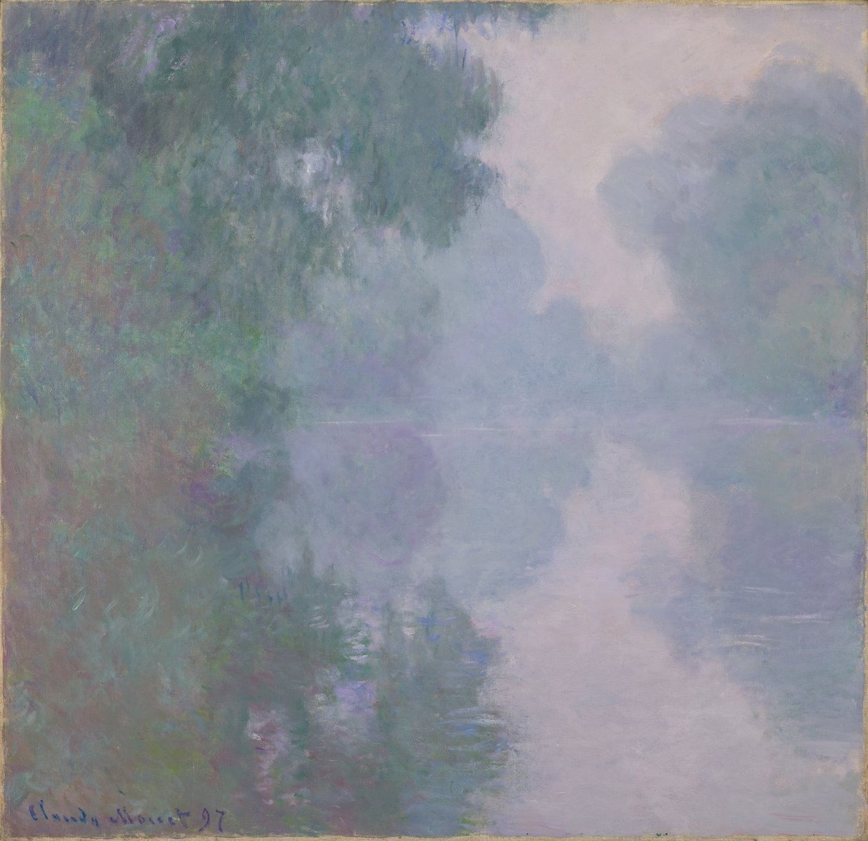 O Sena em Giverny, Manhã Mists, 1897 de Claude Monet