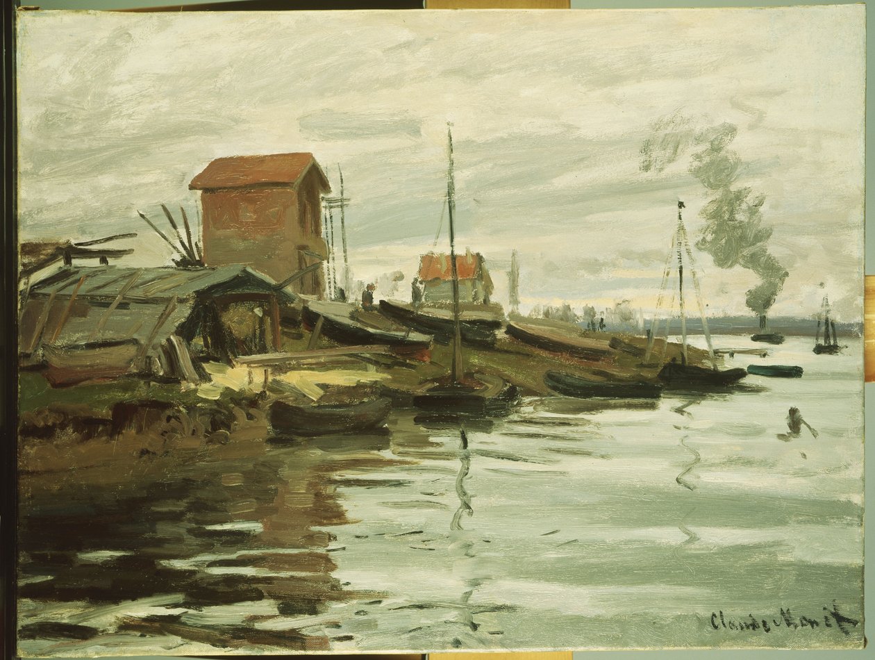 O Sena em Petit-Gennevilliers, 1872 de Claude Monet