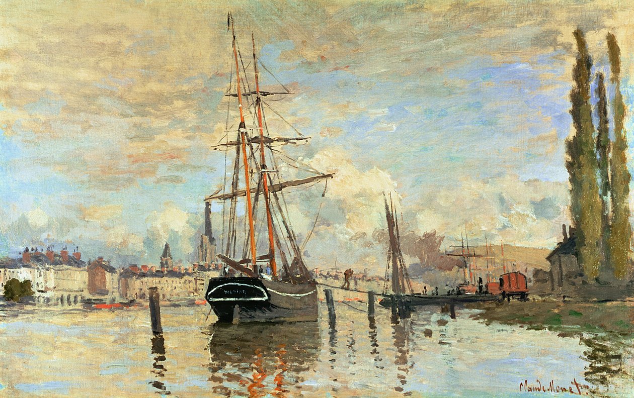 O Sena em Rouen, 1872 de Claude Monet