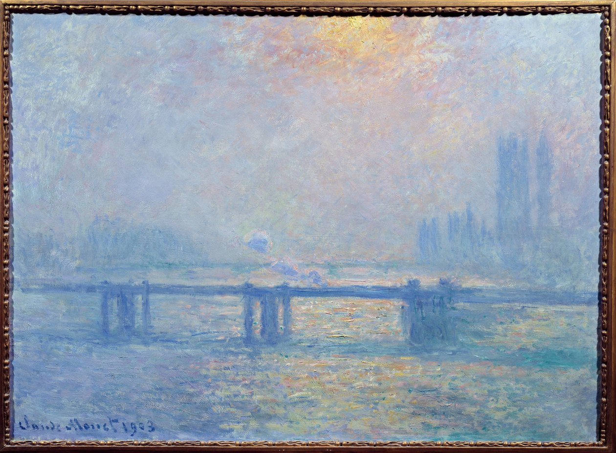 O Tamisa em Charing Cross, Londres de Claude Monet
