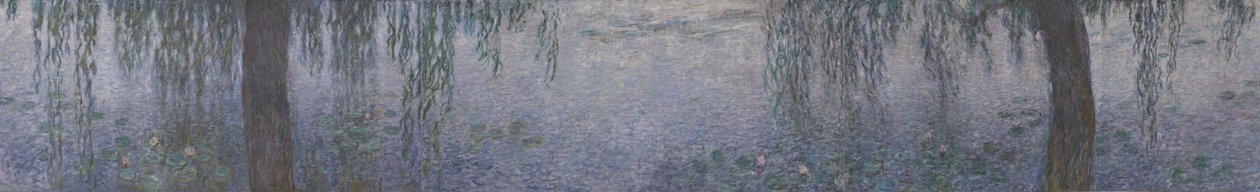 Os nenúfares - manhã clara com salgueiros, 1914-1926 de Claude Monet