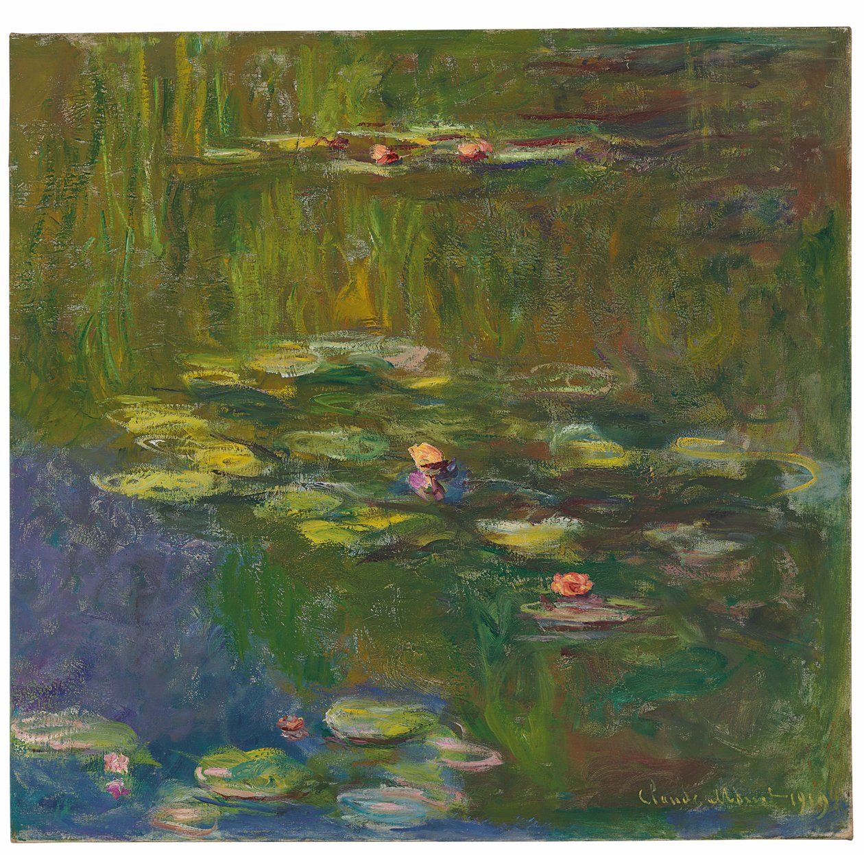 A lagoa do lírio de água, 1919 de Claude Monet