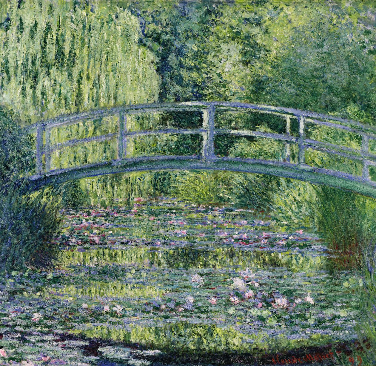 A lagoa de Waterlily: harmonia verde, 1899 de Claude Monet