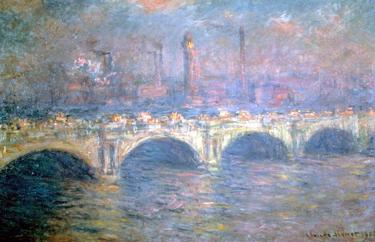 A ponte de Waterloo, Londres, 1903 de Claude Monet