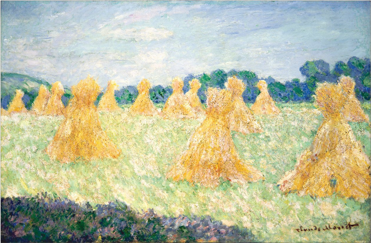 As Moças de Giverny, Efeito do Sol, 1894 de Claude Monet