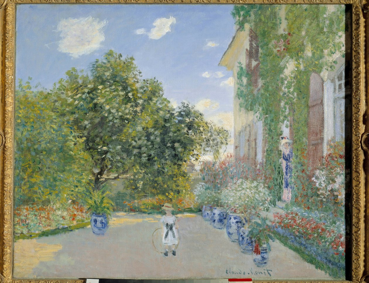 A casa do artista em Argenteuil em 1872 (óleo sobre tela) de Claude Monet