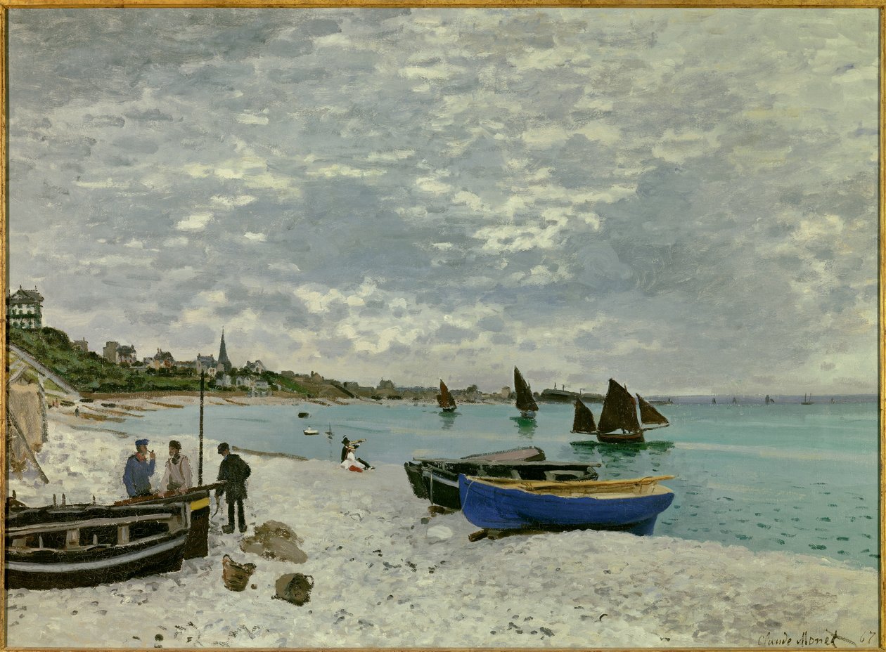 A praia de Sainte Adresse de Claude Monet