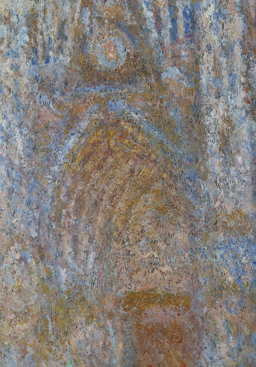 A catedral de Rouen, a manhã de sol portal, harmonia azul Detalhe. Pintura de Claude Monet (1840-1926) 1893 Sol. 0,91 x 0,63 m Paris, musee d