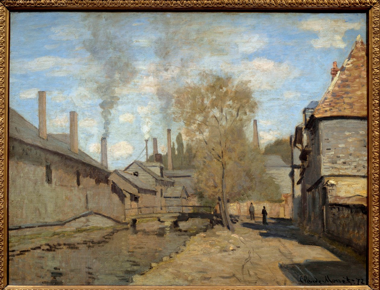 O riacho de Robec tem rouen. Pintura de Claude Monet (1840-1926) de Claude Monet