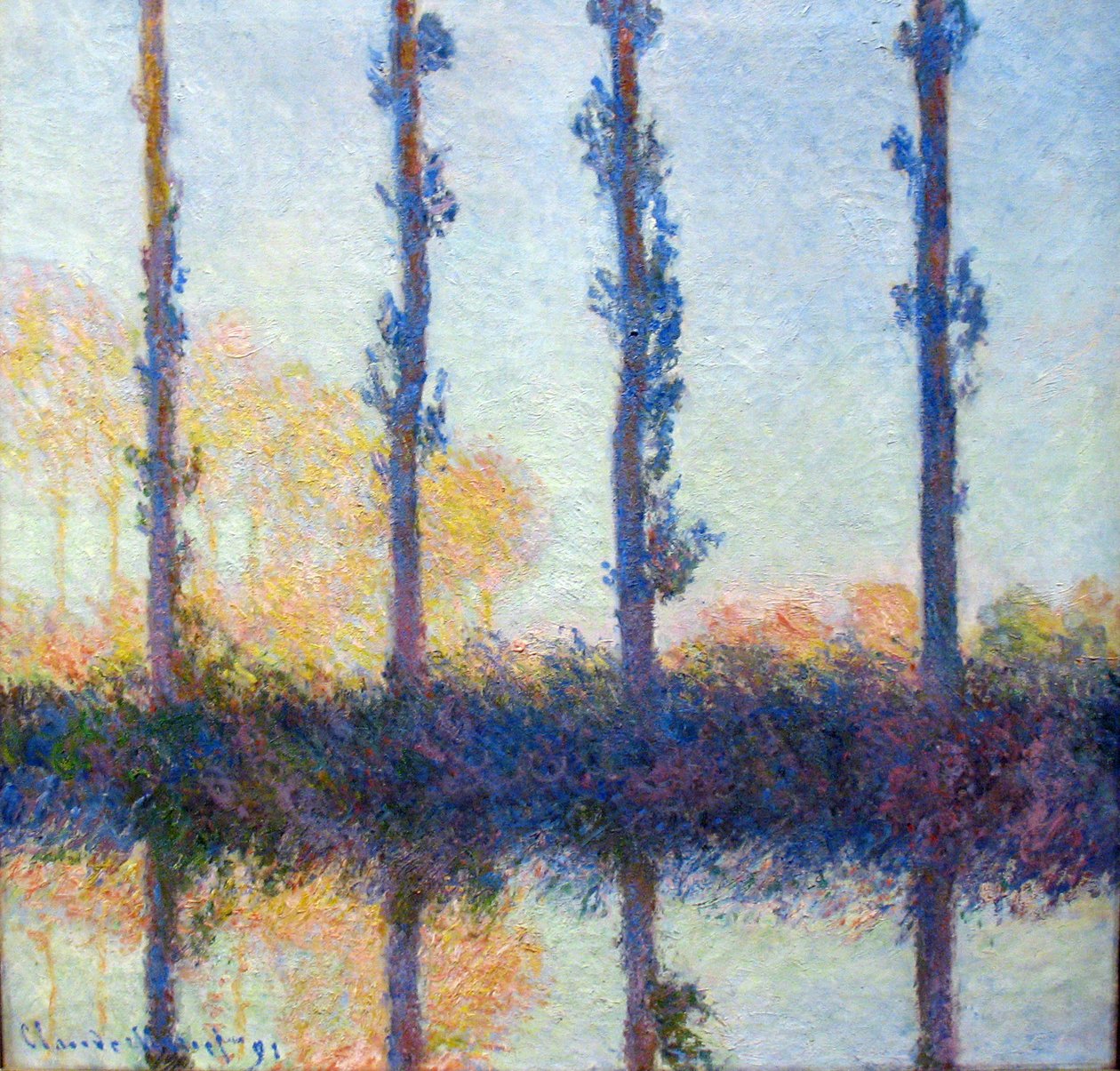As quatro arvores de Claude Monet