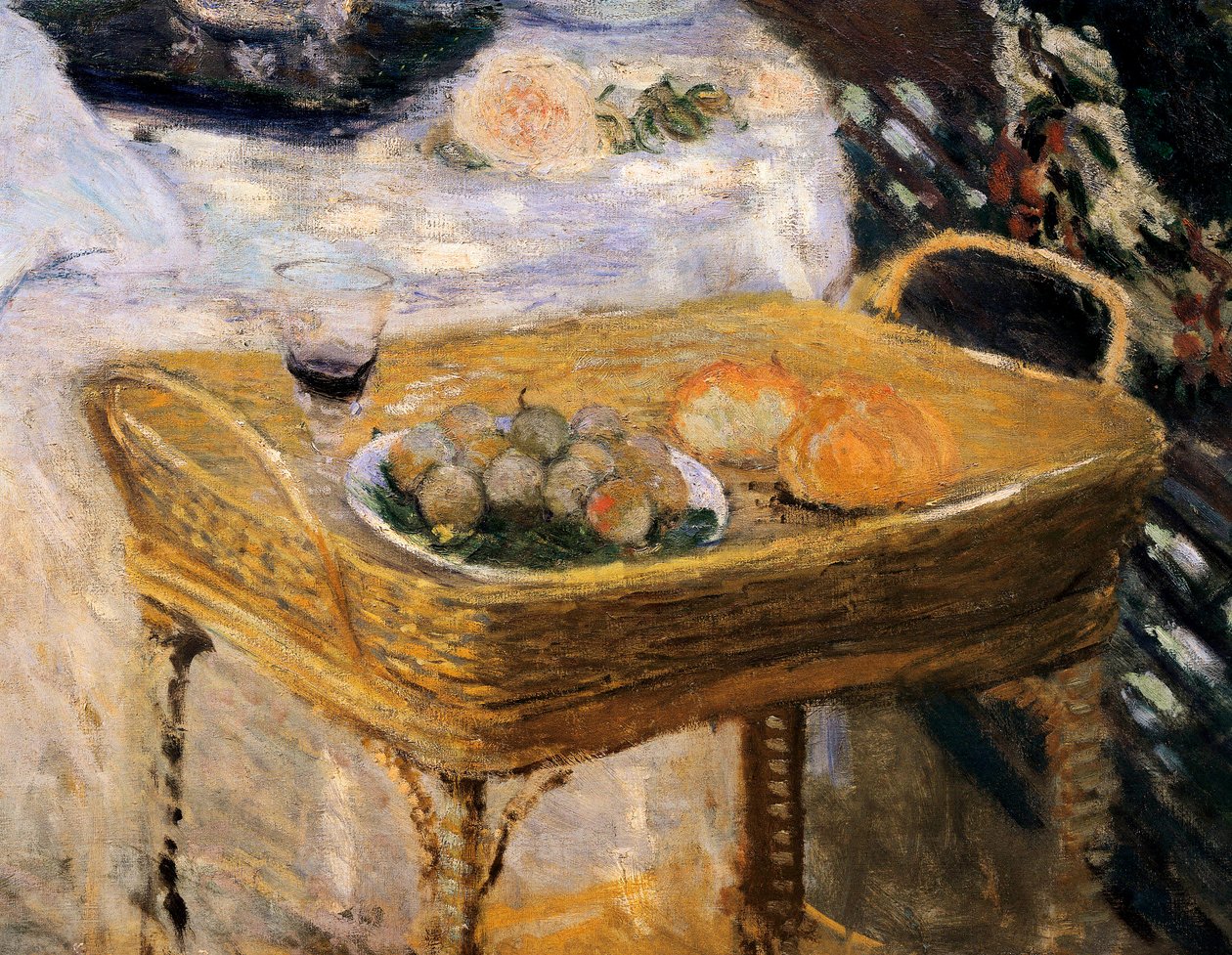 O almoço, painel decorativo mostrando o jardim de Monet em Argenteuil 9detail) de Claude Monet