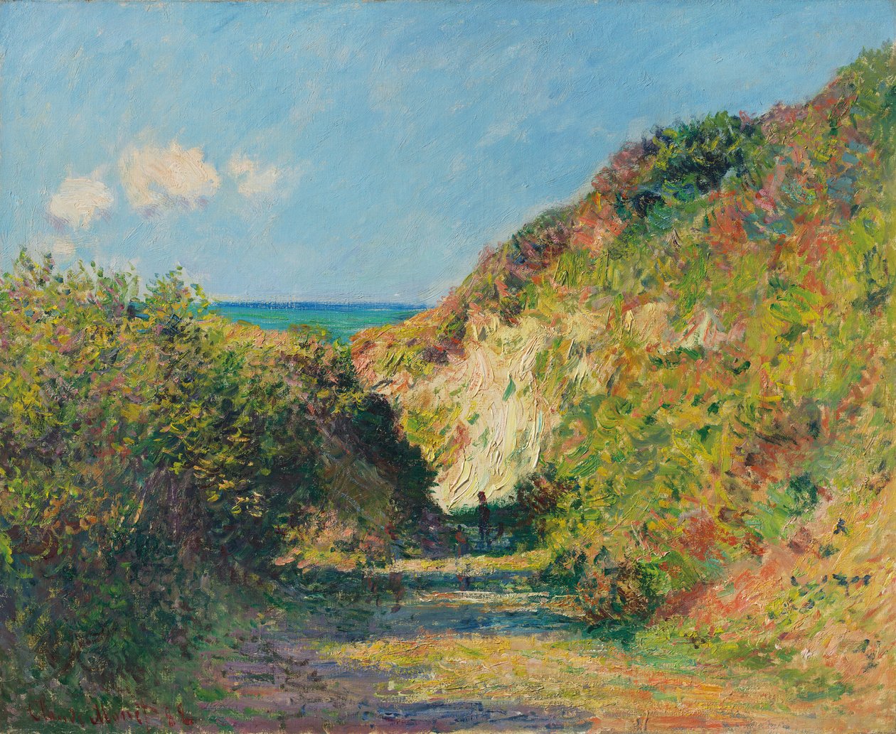 O caminho afundado, 1882 de Claude Monet