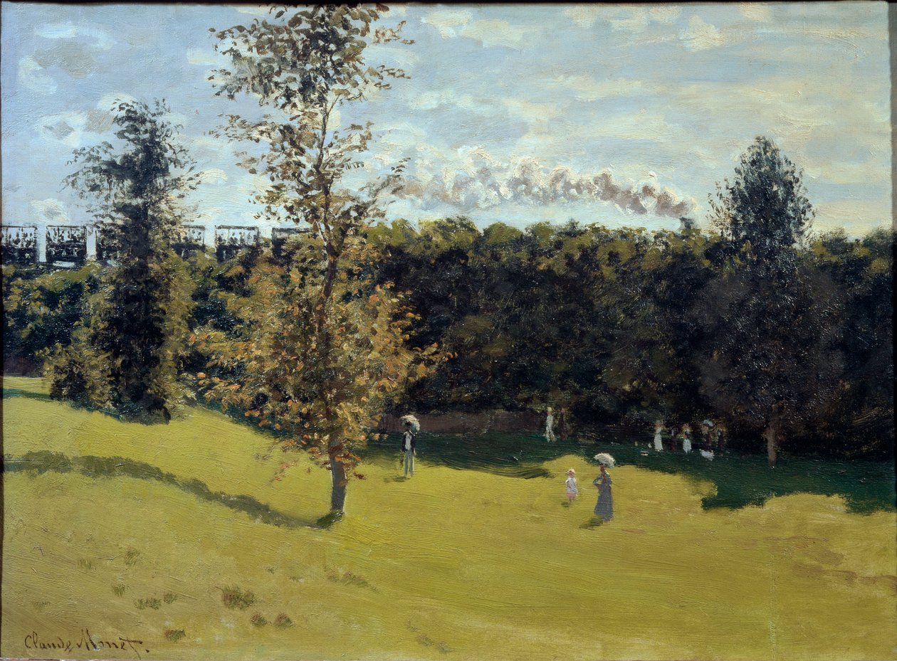 Trem no Campo, ca. 1870 (óleo sobre tela) de Claude Monet