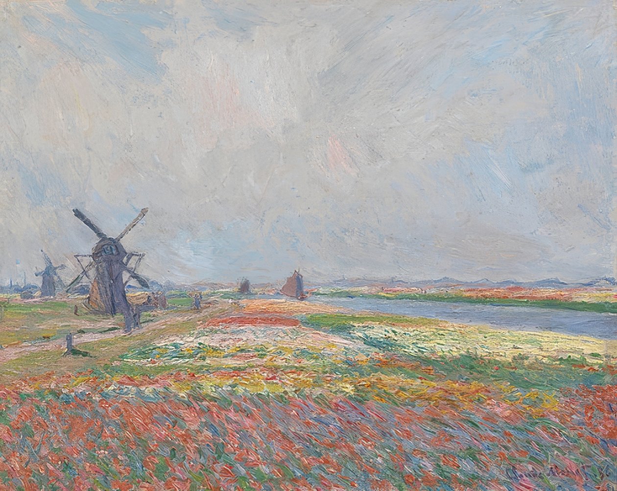 Campos de tulipas perto de Haia. 1886 de Claude Monet
