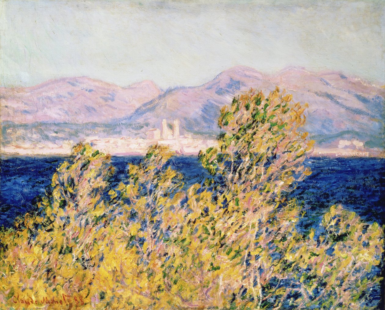 Vista do Cap d "Antibes com o sopro Mistral, 1888 de Claude Monet