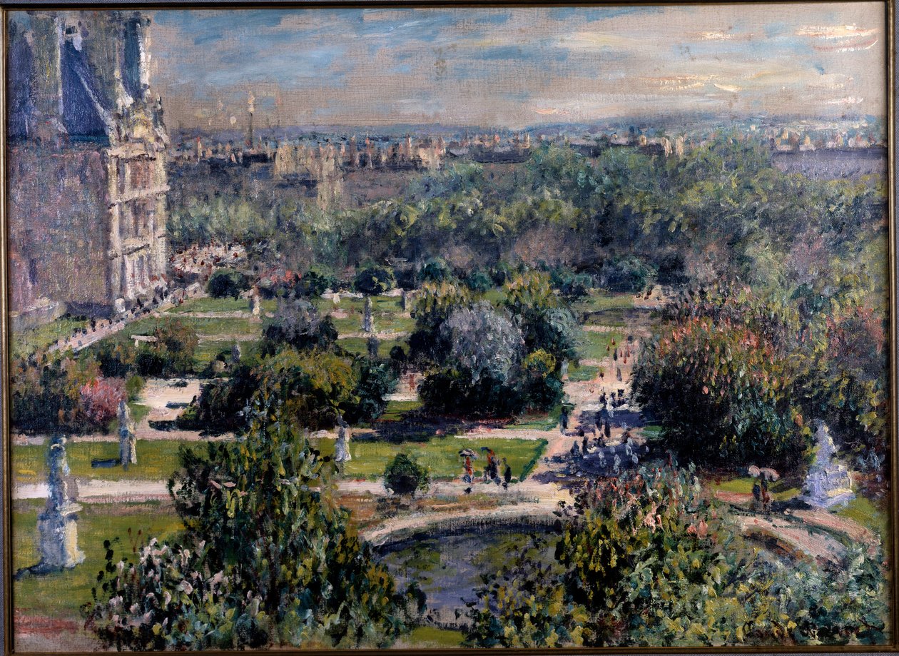 Vista sobre os jardins das Tulherias em Paris de Claude Monet