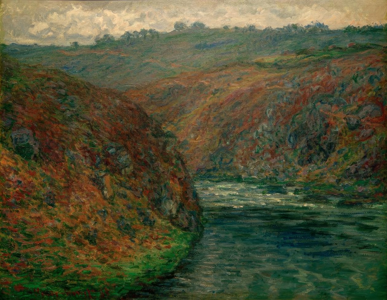 Vista em Creuse, tempo escuro de Claude Monet