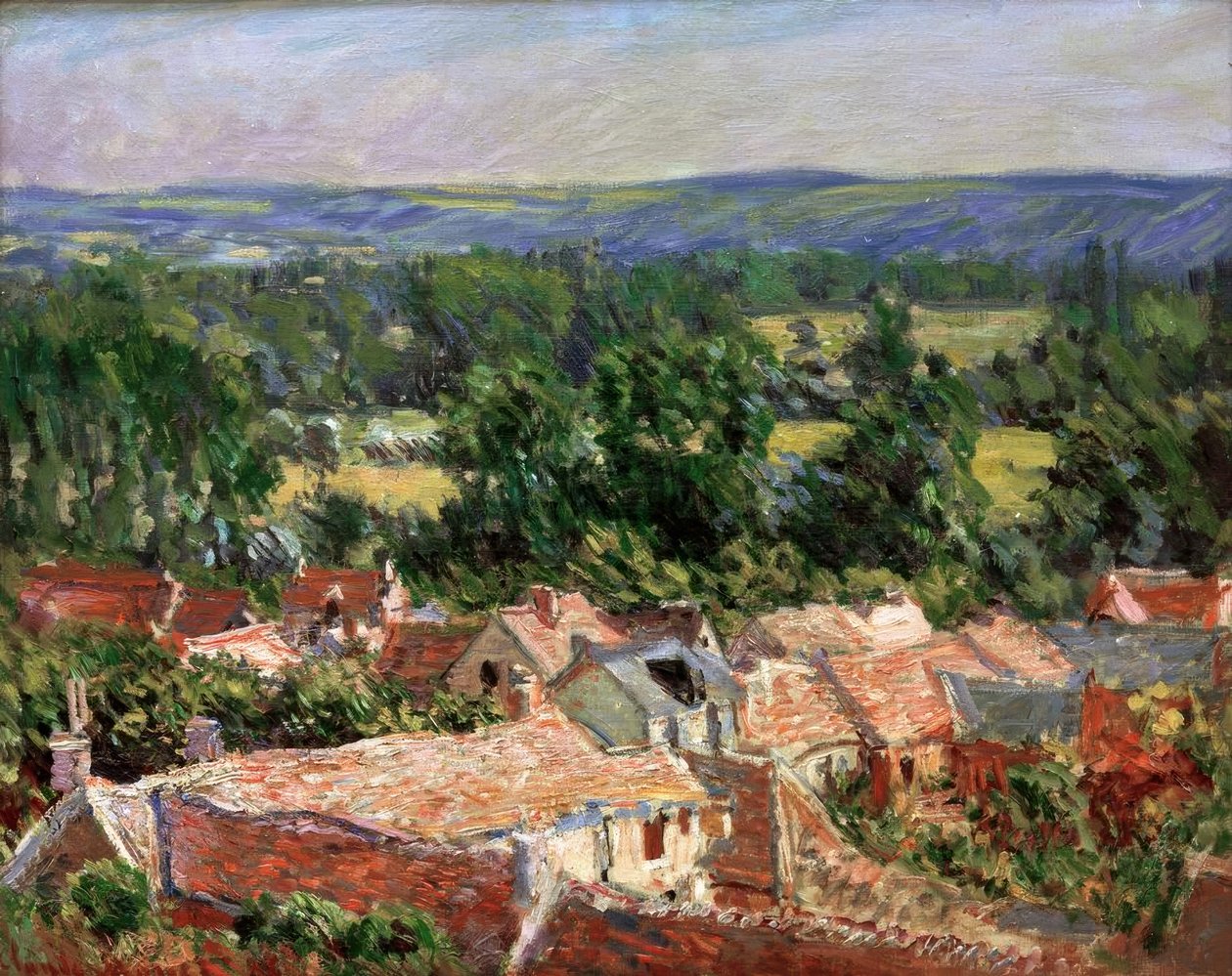 Vista da cidade de Giverny de Claude Monet
