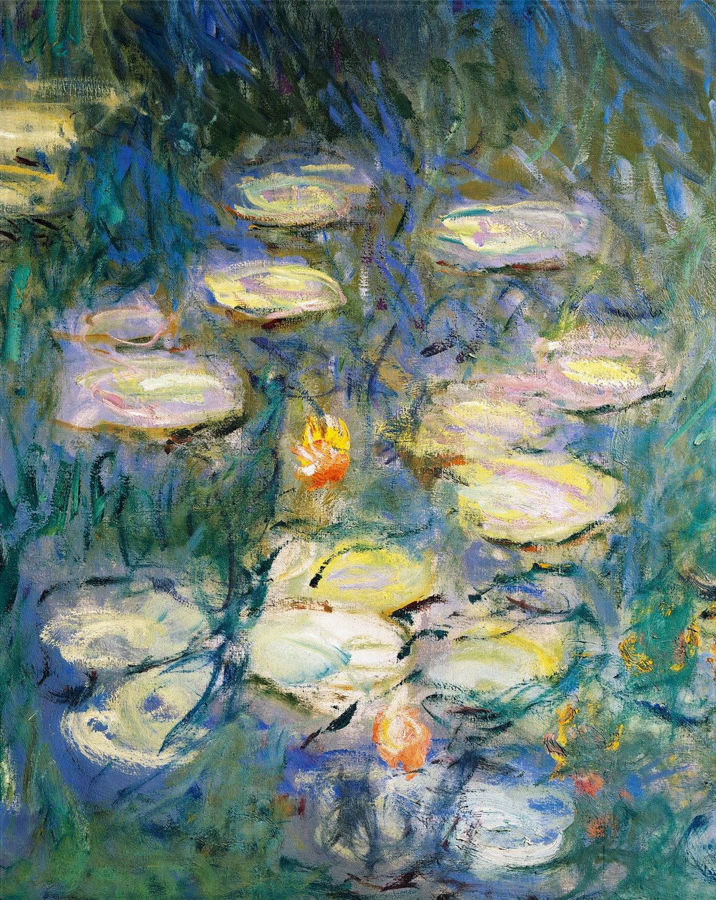 Water Lilies, de Claude Monet, detalhe de Claude Monet
